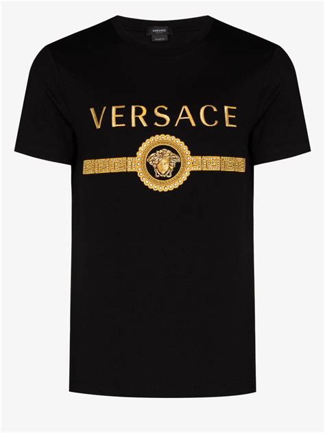 men versace t shirt sale|Versace collection men shirt black.